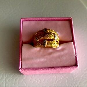 Sterling basket weave domed ring